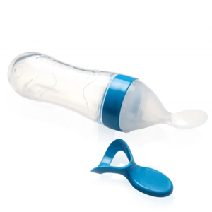 Babyjem Squeezing Spoon Blue Silicone Feeding Tool
