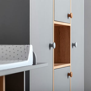 Faktum Colette Large Three-piece Wardrobe – Arctic Grey & Sonoma Oak, Soft-Close Doors