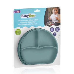 Babyjem Silicone Plate Mint Non-Slip Suction Dish