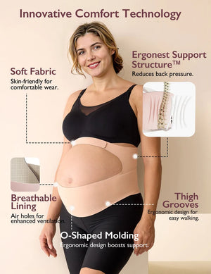 Momcozy Maternity Belly Band – Ergonomic Back & Pelvic Support for Pregnancy