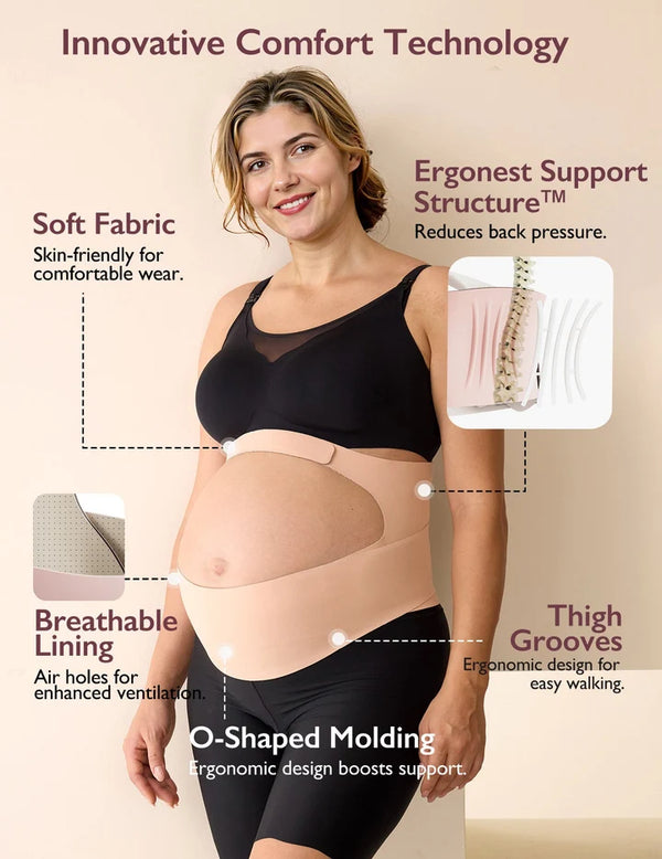 Momcozy Maternity Belly Band – Ergonomic Back & Pelvic Support for Pregnancy