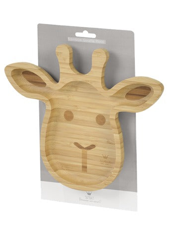 Bambam Bamboo Plate Giraffe Suction Eco-Friendly Kids Dish