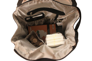 Babyes Lisa Diaper Bag - Black, Multi-Functional, Lightweight