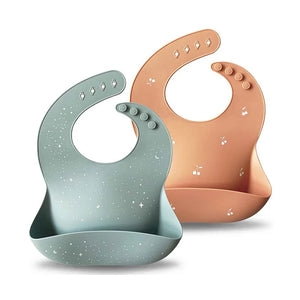 Moonkie Silicone Baby Bibs – Waterproof, BPA-Free Feeding Bibs (2-Pack)