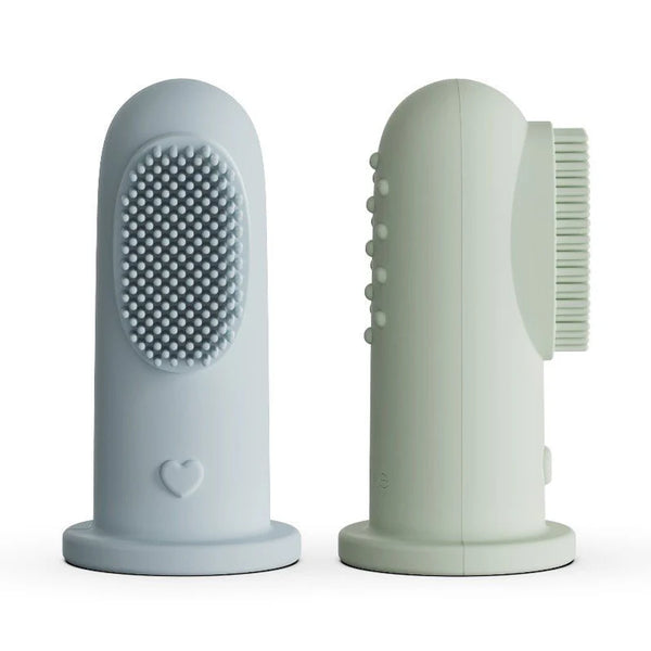 Moonkie Baby Finger Toothbrush – Soft Silicone Gum & Teeth Cleaner (2-Pack, 0M+)