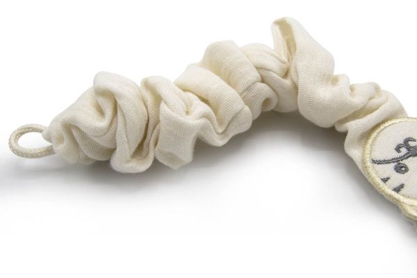 Babyjem Ecru Pacifier Hanger Cotton Clip