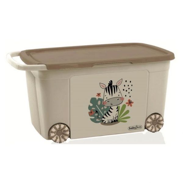 Babyjem Toy Box Beige Spacious Nursery Storage