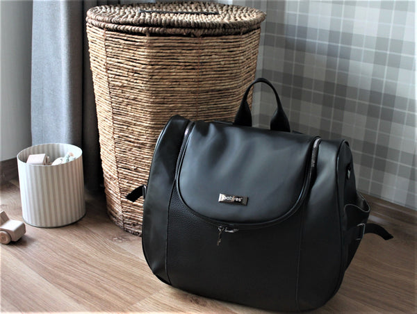 Babyes Julia Diaper Bag Black Multi-Carry Waterproof