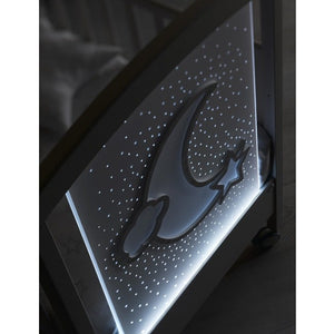 Erbesi Moon Wifi Crib White Adjustable LED Beechwood
