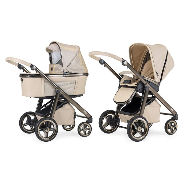 Bébécar Baby Stroller Travel System with Carrycot, Seat & Group 0+ Car Seat
