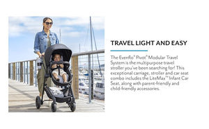 Evenflo® Pivot® Modular Travel System with LiteMax™ Infant Car Seat – Casual Gray