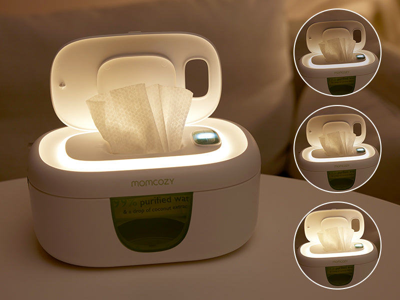 Momcozy Smart Baby Wipe Warmer – Top-Heating Dispenser with Built-in Night Light