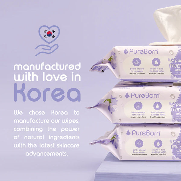 Pureborn Pure Moisture Wipes With Organic Calendula Lotion