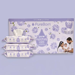 Pureborn Pure Moisture Wipes With Organic Calendula Lotion