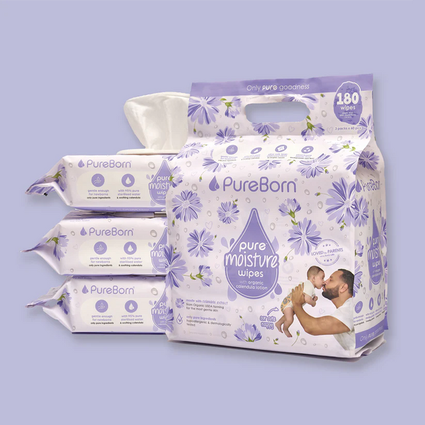 Pureborn Pure Moisture Wipes With Organic Calendula Lotion