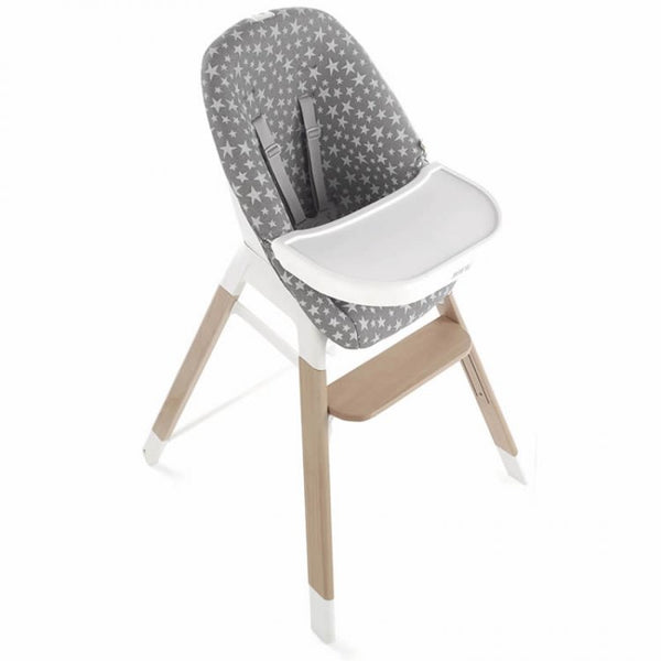 Jane Evolutionary Wooden High Chair Grey Stars Adjustable Ergonomic