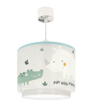 Dalber Childrens Ceiling Lamp Rhino & Croco Jungle Nursery Light