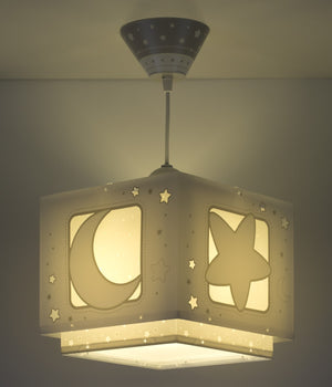 Dalber Childrens Hanging Lamp Moonlight Grey Nursery Light