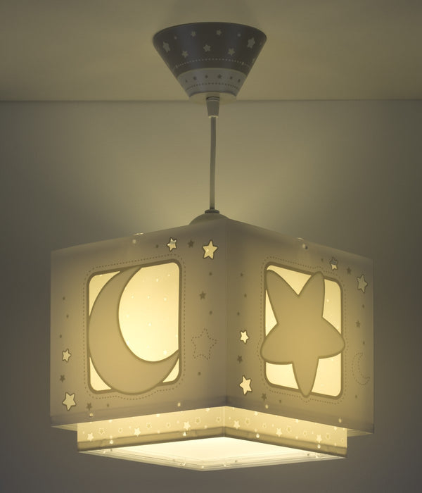 Dalber Childrens Hanging Lamp Moonlight Grey Nursery Light