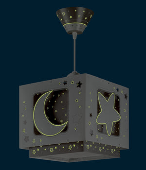 Dalber Childrens Hanging Lamp Moonlight Grey Nursery Light