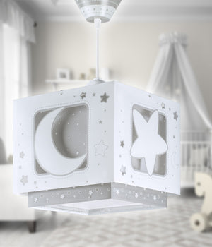 Dalber Childrens Hanging Lamp Moonlight Grey Nursery Light