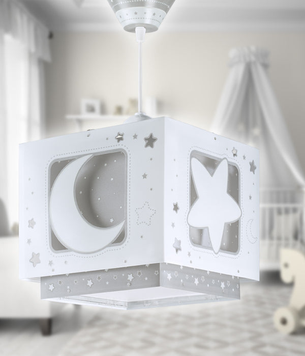Dalber Childrens Hanging Lamp Moonlight Grey Nursery Light