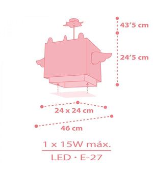 Dalber Childrens Hanging Lamp Little Unicorn Nursery Light