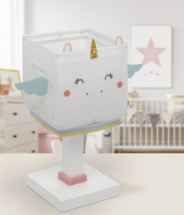 Dalber Childrens Table Lamp Little Unicorn Double Screen