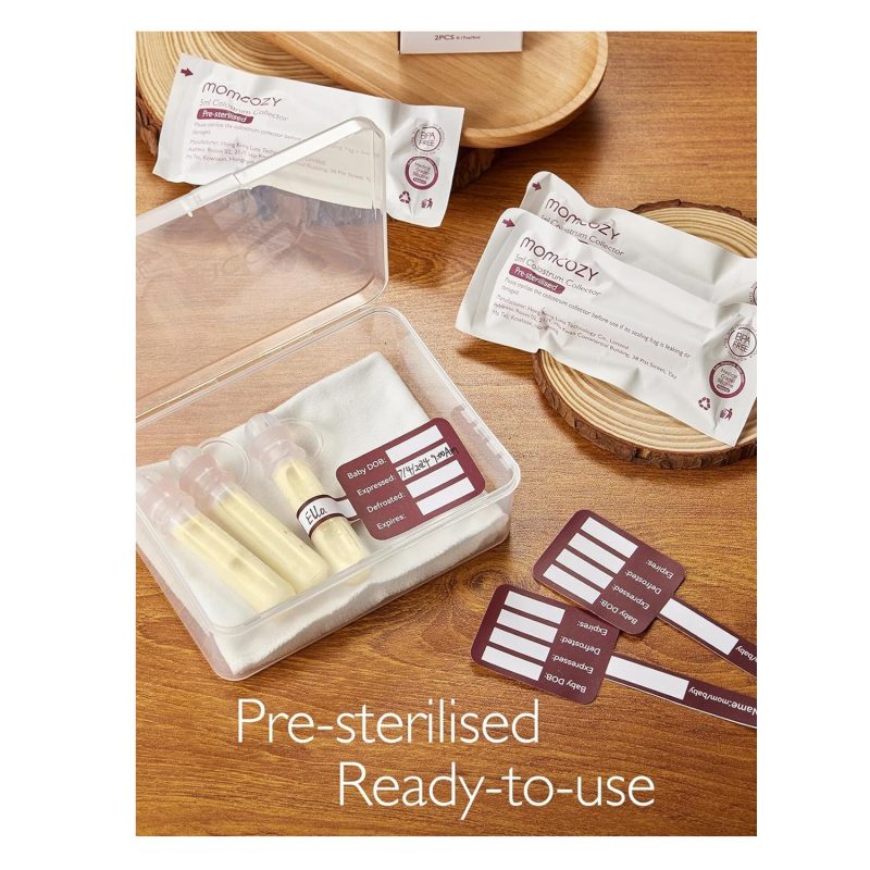 Momcozy Reusable Colostrum Collector - 100% Food-Grade Silicone Storage & Feeding Kit