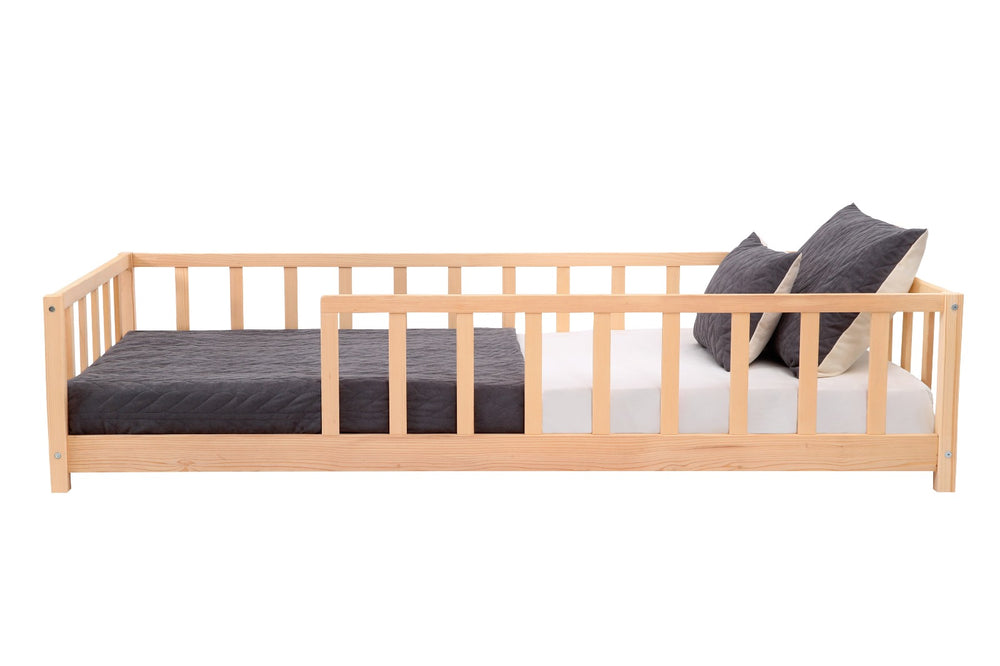 Kukka Natural Wood floor Bed - 90x200 cm