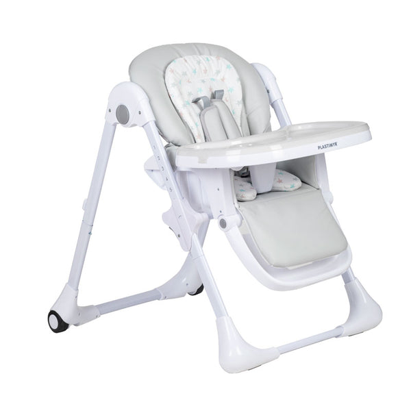 Plastimyr High Chair Twinkle Grey Adjustable Reclining Seat