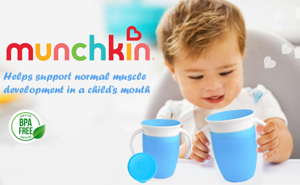 Munchkin 7oz Miracle 360° Trainer Plastic Cup with Lid