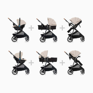 Evenflo Shyft Intuiti+ Travel System with Revolve180 LiteMax NXT Rotating Infant Car Seat