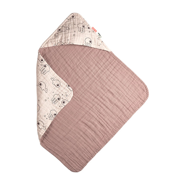 Done By Deer Hooded Towel Sea Friends Cotton Bath Wrap