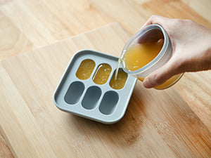 Moonkie Silicone Baby Fruit Feeder with Freezer Tray – (2-Pack, 4M+)