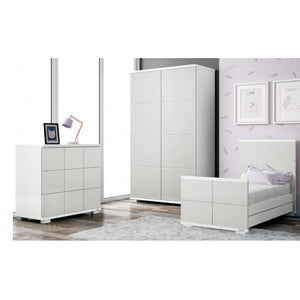 Trama Chest Of Drawers Maxi Chocolate White, Soft-Close Nursery Dresser