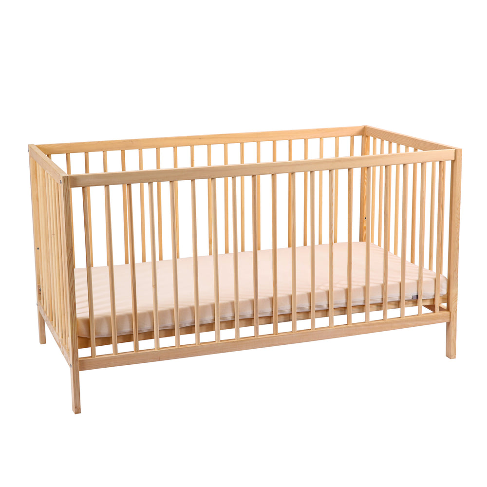 Kukka Natural Wood 2-Level Crib 70x140 cm