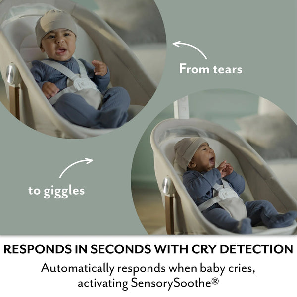 Evenflo Elara 2-in-1 Smart Motion Baby Swing & Soothing Nest with SensorySoothe Technology