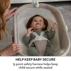 Evenflo Elara 2-in-1 Smart Motion Baby Swing & Soothing Nest with SensorySoothe Technology