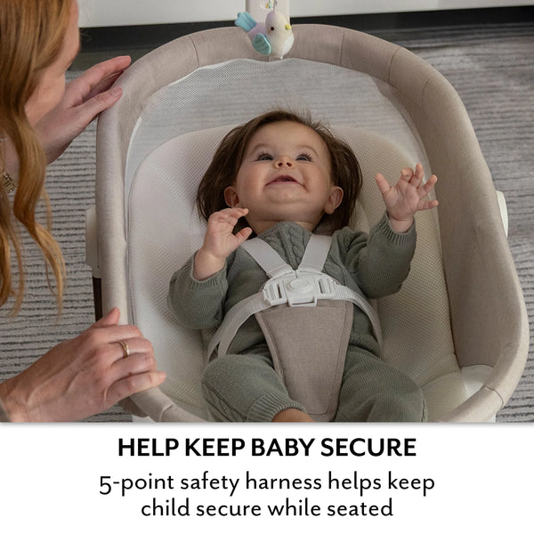 Evenflo Elara 2-in-1 Smart Motion Baby Swing & Soothing Nest with SensorySoothe Technology