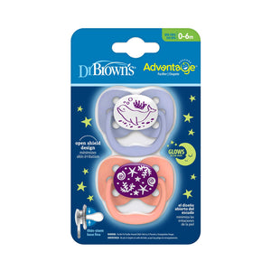 Dr. Brown’s Glow in the Dark Pacifier 0-6M 2-Pack