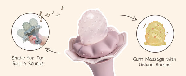 Moonkie Silicone Baby Fruit Feeder with Freezer Tray – (2-Pack, 4M+)