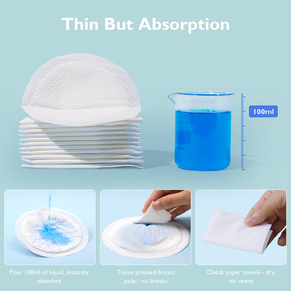 Momcozy Ultra-Thin Disposable Nursing Pads, Ultra-Absorbent and Breathable.
