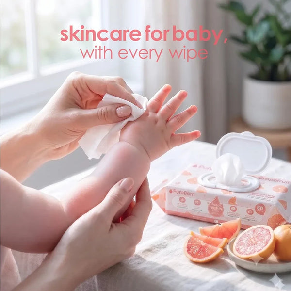 Pureborn Pure Moisture Baby Wipes with Organic Grapefruit Extract