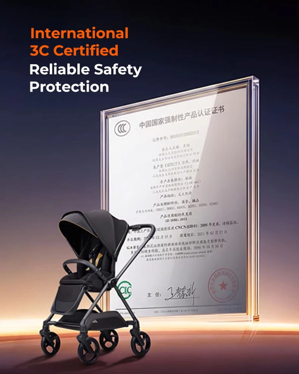 Gb Swan Pro Carbon Fiber Baby Stroller | Lightweight 2-Way Reversible Stroller 0-36 Months