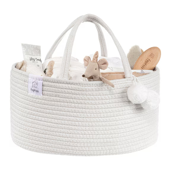 Little Baby - Baby Diaper Caddy Organizer – Cotton Rope Basket for Baby