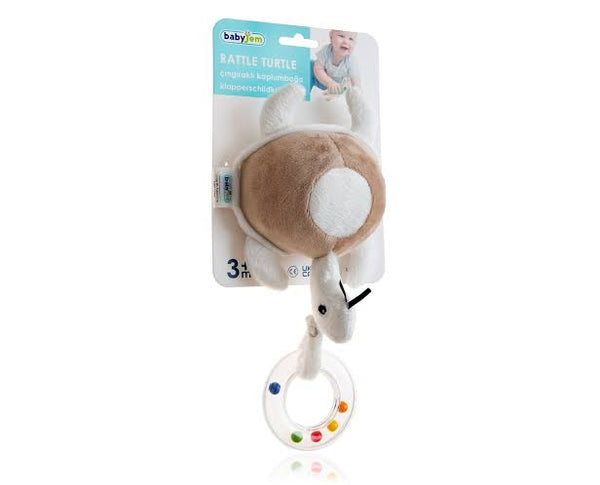 Babyjem Soft Baby Turtle Rattle Toy Mint Color