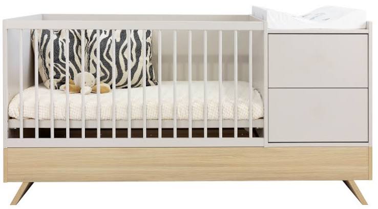 Faktum Sienna Cashmere 3-in-1 Multi Bed | Baby Cot with Changing Dresser & Junior Bed