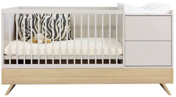Faktum Sienna Cashmere 3-in-1 Multi Bed | Baby Cot with Changing Dresser & Junior Bed
