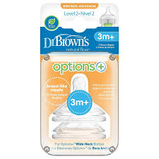 Dr. Browns Level 2 Wide-Neck Nipple Medium Flow 3M+
